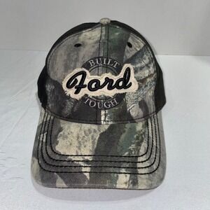 Ford Built Tough Camo Black Baseball Hat Paramount‎ Outdoors Adjustable Trucker